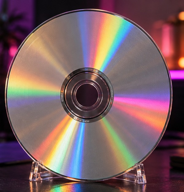 Normal reflective silver DVD backside with a clear center hub, no printed artwork